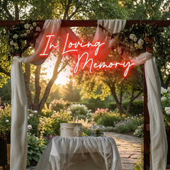 In Loving Memory Led Neon Sign Light, Neon Light Sign For Wedding