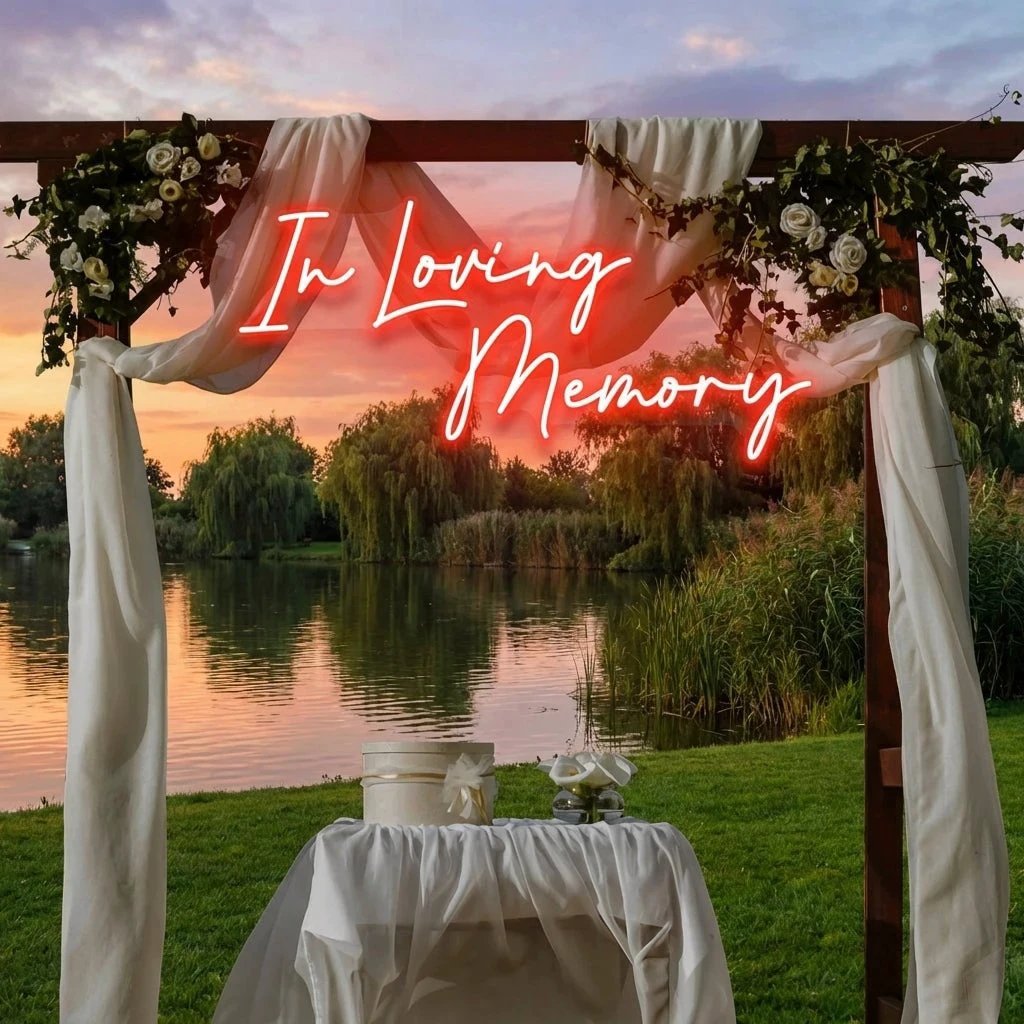 In Loving Memory Led Neon Sign Light, Neon Light Sign For Wedding