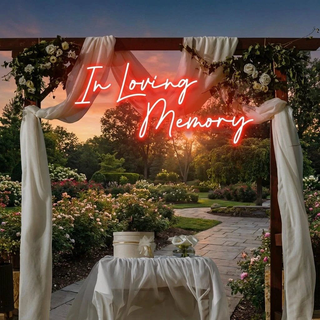 In Loving Memory Led Neon Sign Light, Neon Light Sign For Wedding
