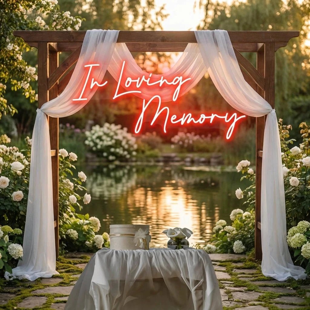 In Loving Memory Led Neon Sign Light, Neon Light Sign For Wedding