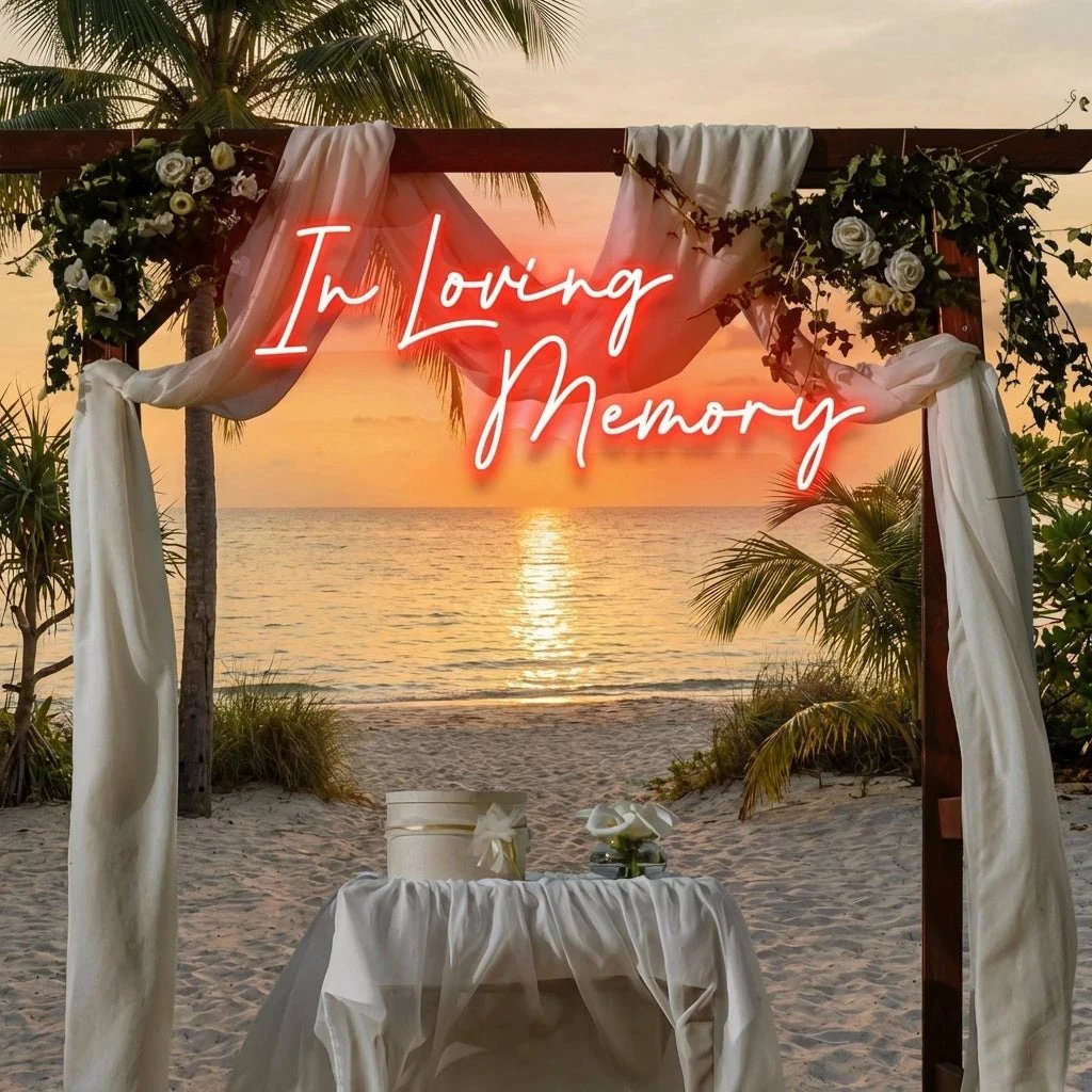 In Loving Memory Led Neon Sign Light, Neon Light Sign For Wedding