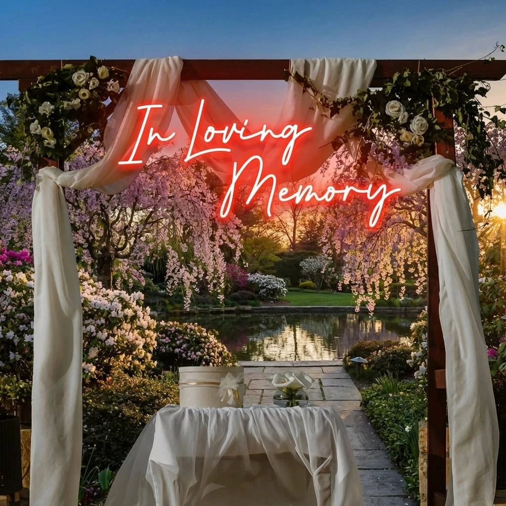 In Loving Memory Led Neon Sign Light, Neon Light Sign For Wedding