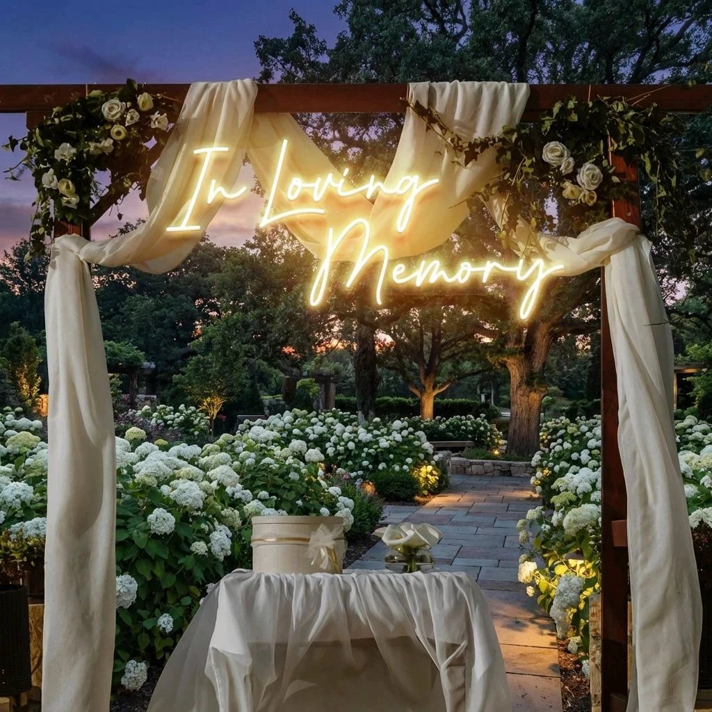 In Loving Memory Led Neon Sign Light, Neon Light Sign For Wedding
