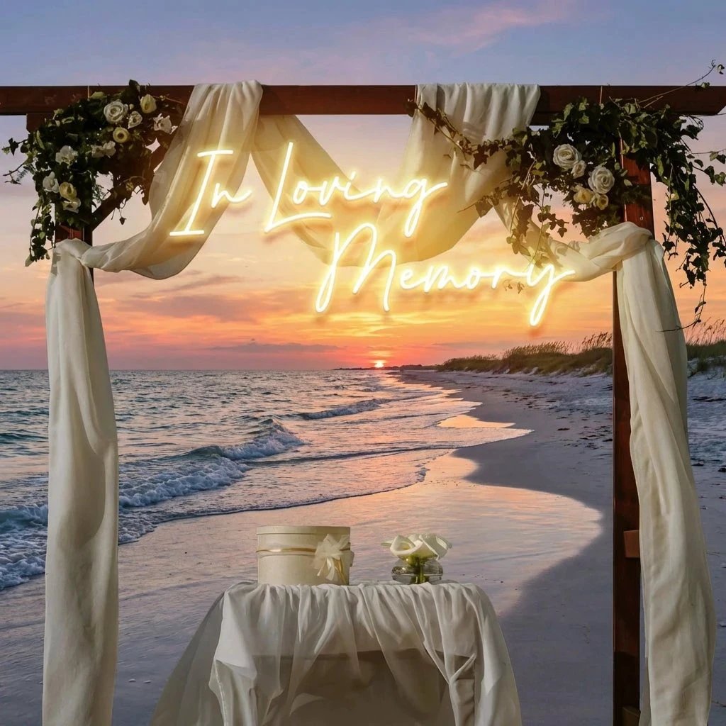 In Loving Memory Led Neon Sign Light, Neon Light Sign For Wedding