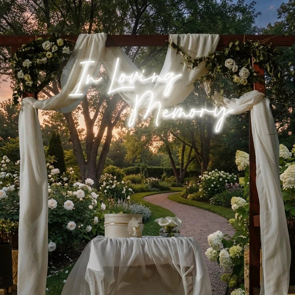 In Loving Memory Led Neon Sign Light, Neon Light Sign For Wedding
