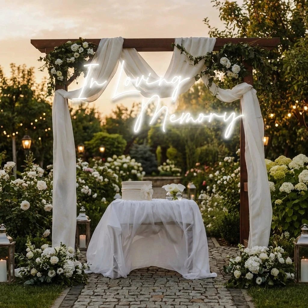 In Loving Memory Led Neon Sign Light, Neon Light Sign For Wedding