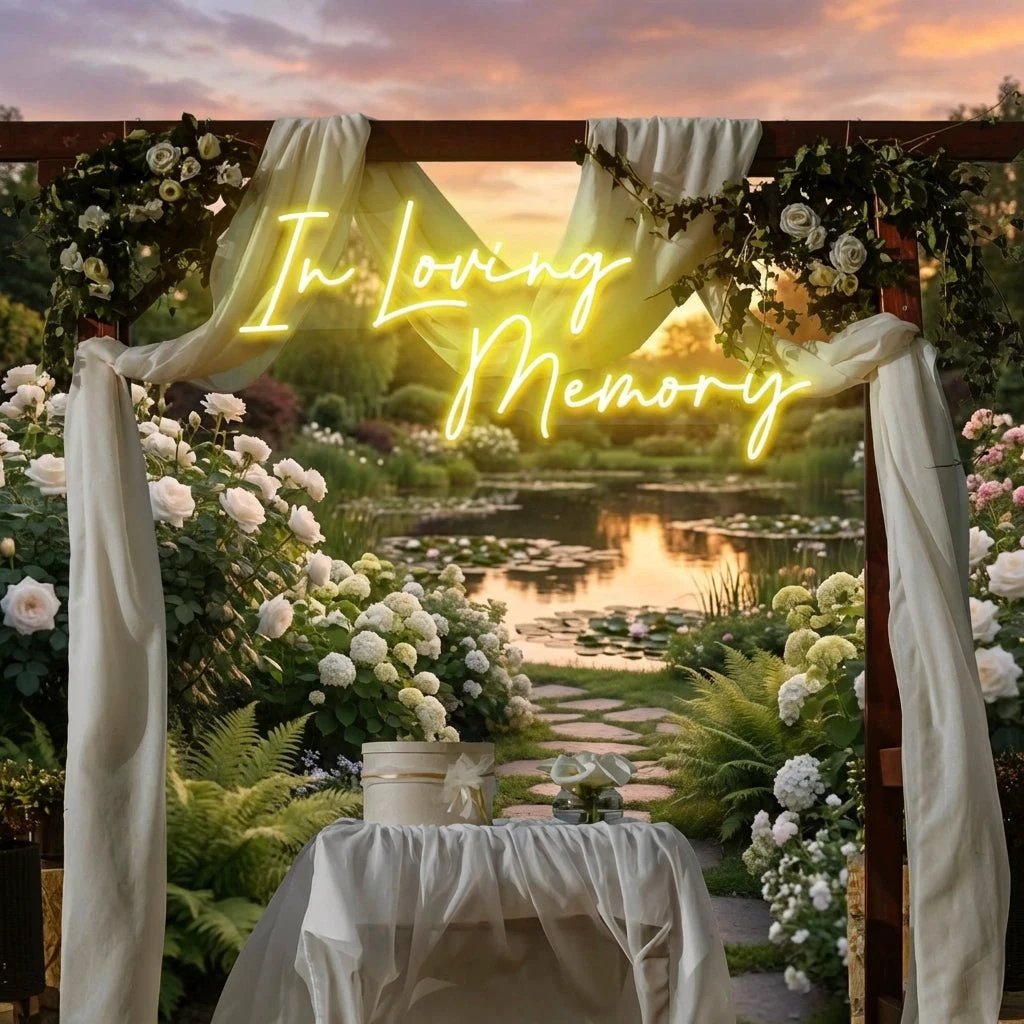 In Loving Memory Led Neon Sign Light, Neon Light Sign For Wedding