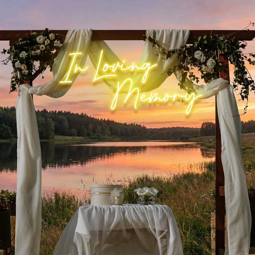 In Loving Memory Led Neon Sign Light, Neon Light Sign For Wedding