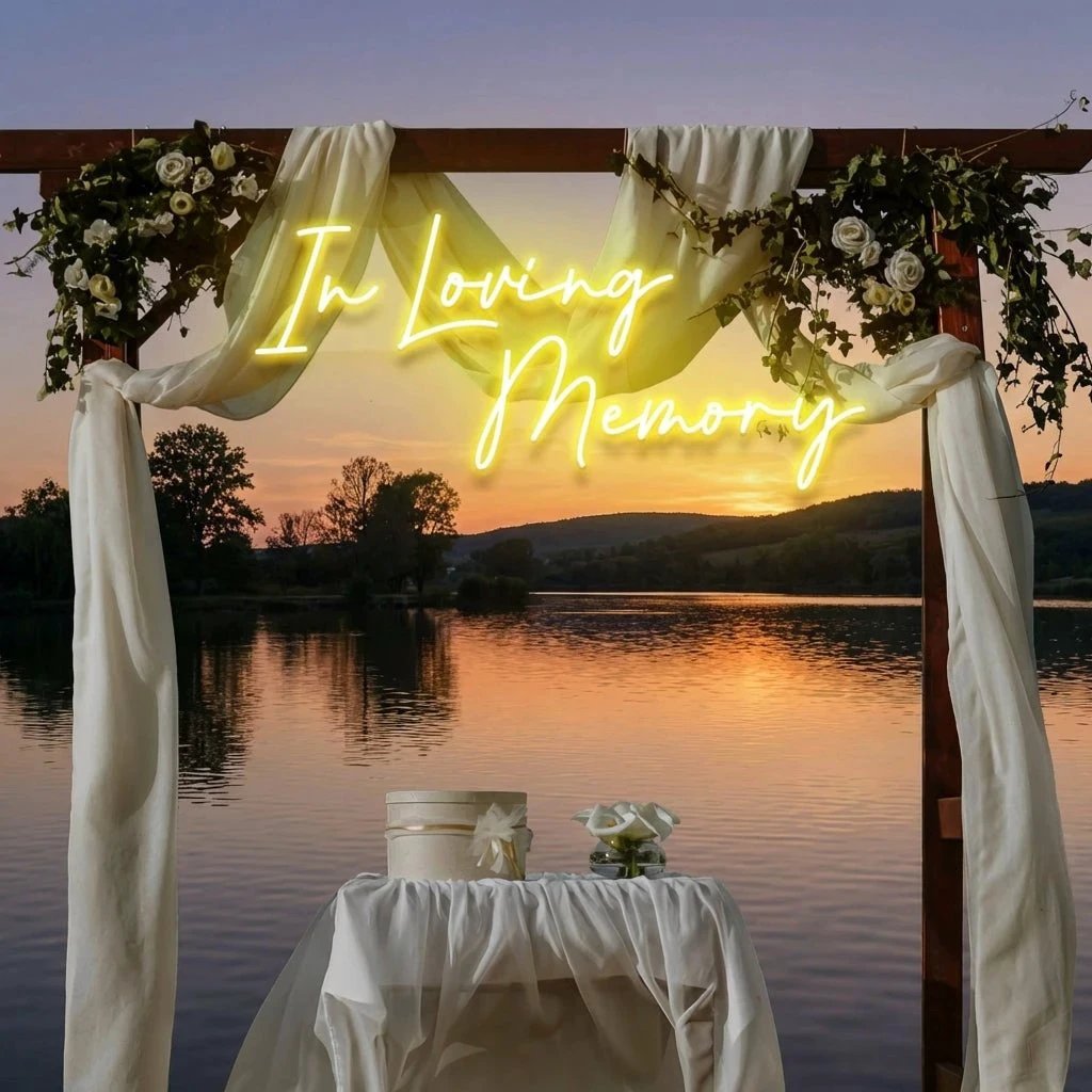 In Loving Memory Led Neon Sign Light, Neon Light Sign For Wedding