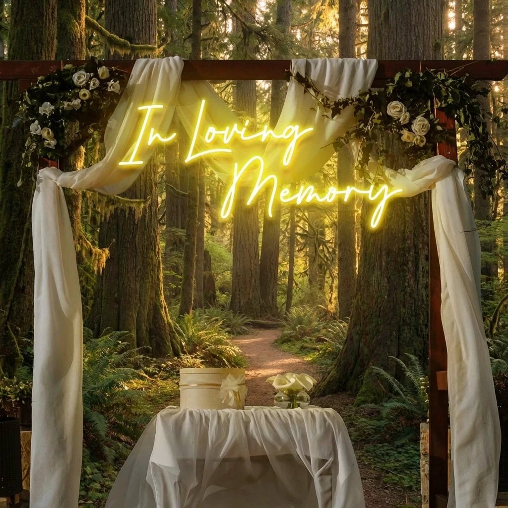 In Loving Memory Led Neon Sign Light, Neon Light Sign For Wedding