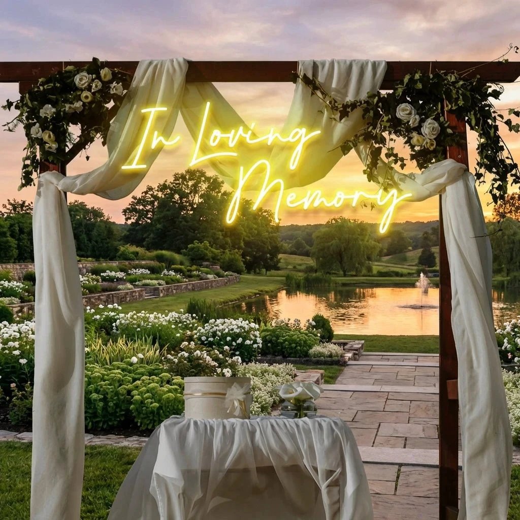 In Loving Memory Led Neon Sign Light, Neon Light Sign For Wedding
