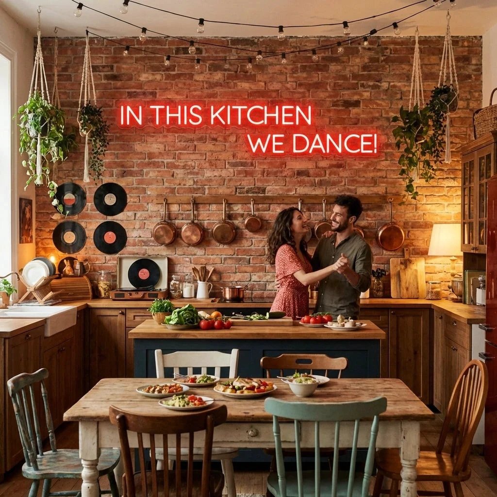 In This Kitchen We Dance Led Neon Sign Light