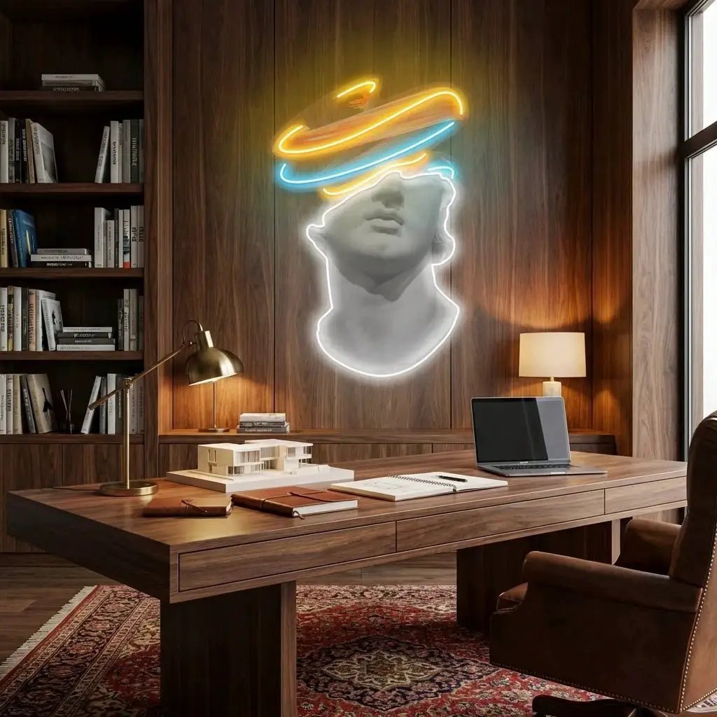 Into face Neon Artwork Led Neon Sign Light