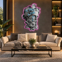 "Is This Love?" Neon x Acrylic Artwork