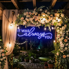 Neon Light Sign For Wedding, It Was Always You Neon Sign, Neon Last Name Sign Wedding