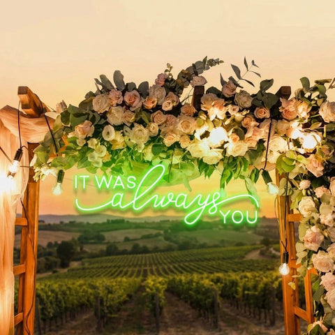 Neon Light Sign For Wedding, It Was Always You Neon Sign, Neon Last Name Sign Wedding