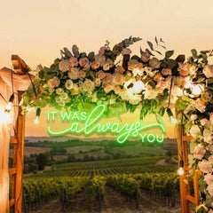 Neon Light Sign For Wedding, It Was Always You Neon Sign, Neon Last Name Sign Wedding