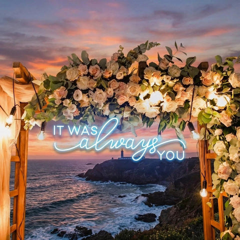 Neon Light Sign For Wedding, It Was Always You Neon Sign, Neon Last Name Sign Wedding