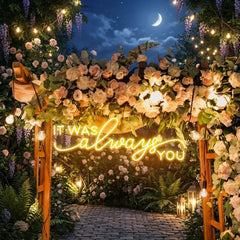 Neon Light Sign For Wedding, It Was Always You Neon Sign, Neon Last Name Sign Wedding
