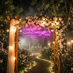 Neon Light Sign For Wedding, It Was Always You Neon Sign, Neon Last Name Sign Wedding