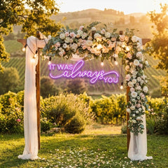 Neon Light Sign For Wedding, It Was Always You Neon Sign, Neon Last Name Sign Wedding