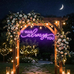 Neon Light Sign For Wedding, It Was Always You Neon Sign, Neon Last Name Sign Wedding