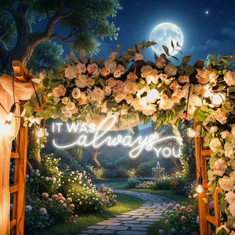 Neon Light Sign For Wedding, It Was Always You Neon Sign, Neon Last Name Sign Wedding