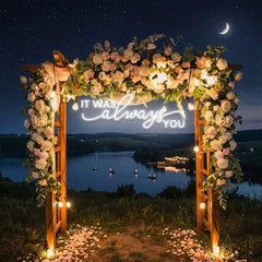 Neon Light Sign For Wedding, It Was Always You Neon Sign, Neon Last Name Sign Wedding