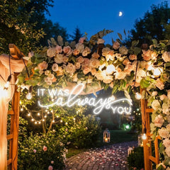 Neon Light Sign For Wedding, It Was Always You Neon Sign, Neon Last Name Sign Wedding