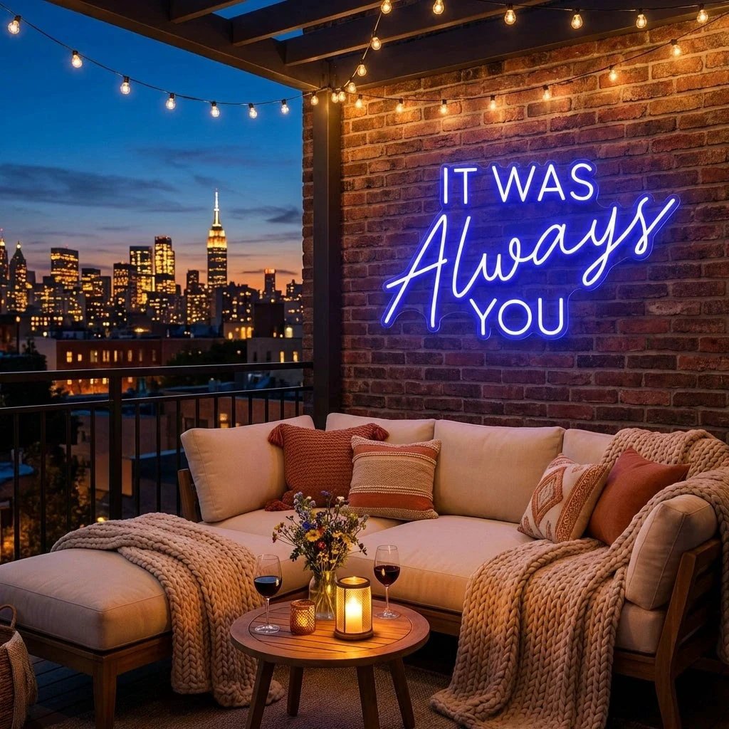 It Was Always You Neon Sign Wedding, Custom Led Neon Sign Light, Wedding gift