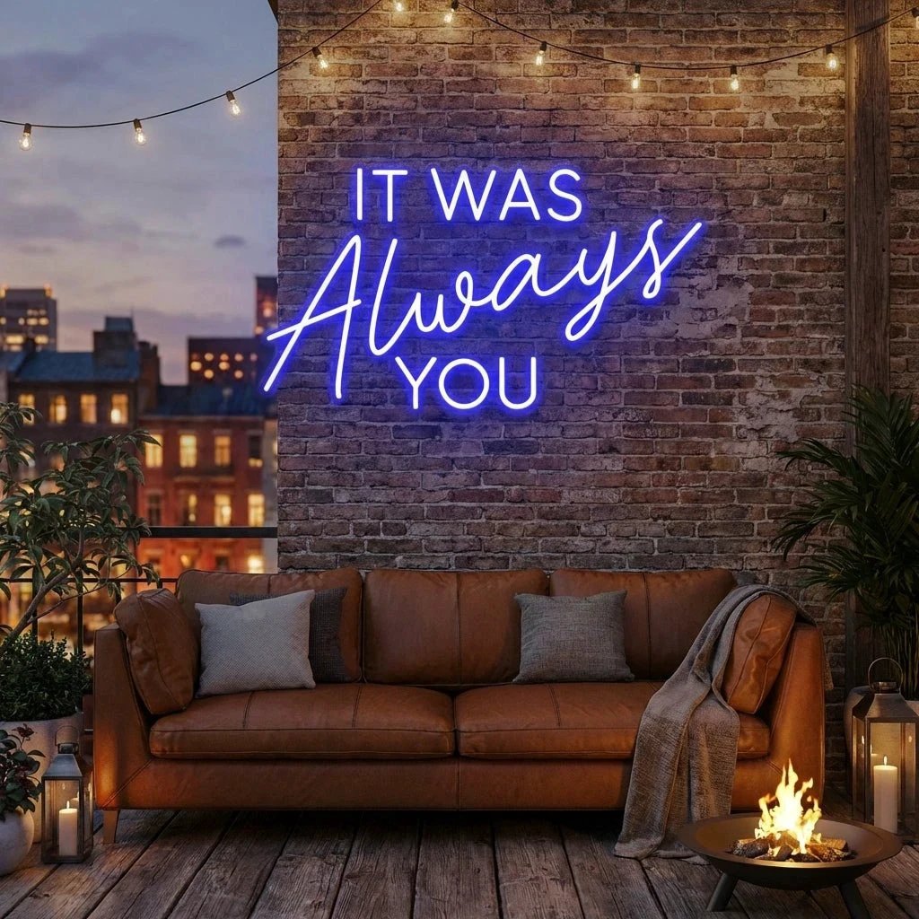 It Was Always You Neon Sign Wedding, Custom Led Neon Sign Light, Wedding gift