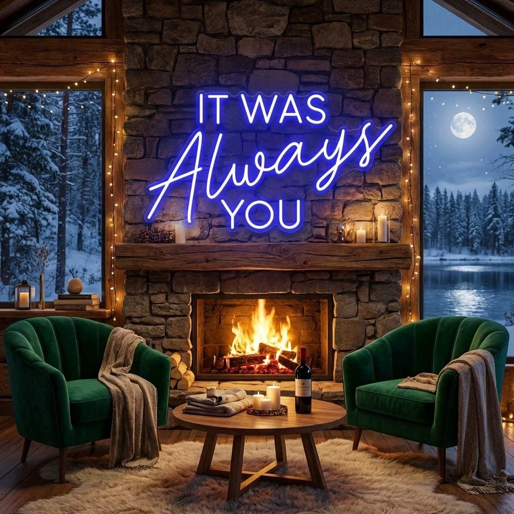 It Was Always You Neon Sign Wedding, Custom Led Neon Sign Light, Wedding gift