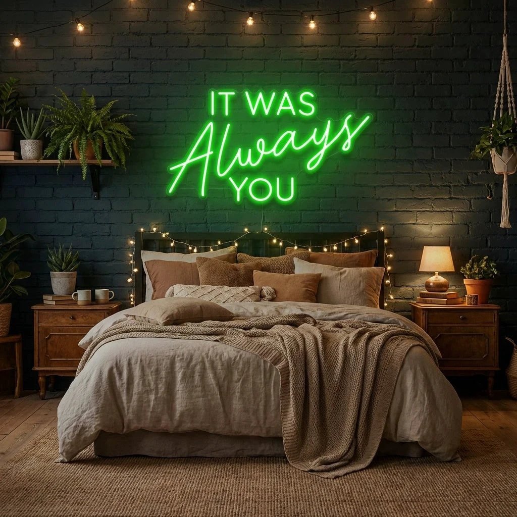 It Was Always You Neon Sign Wedding, Custom Led Neon Sign Light, Wedding gift