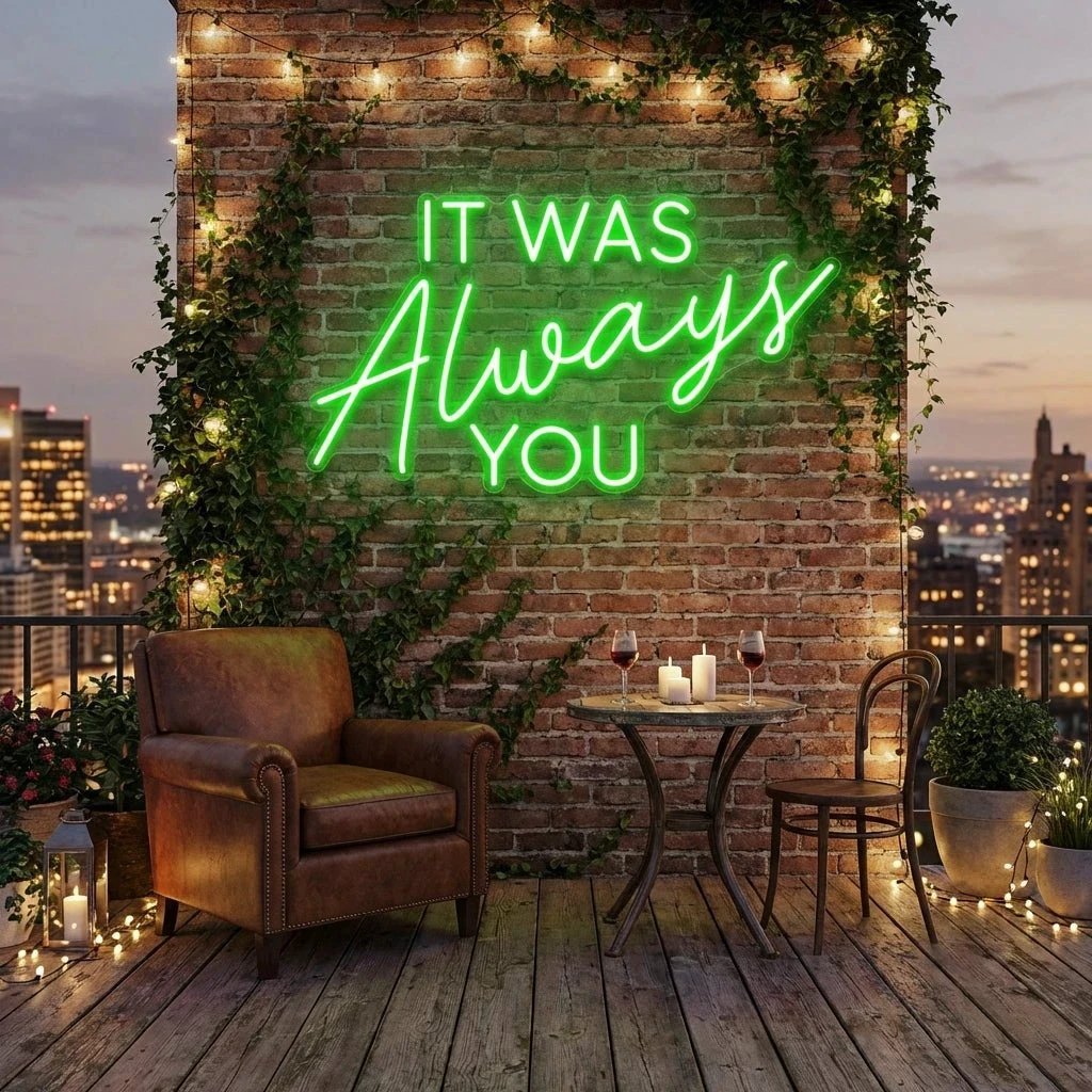It Was Always You Neon Sign Wedding, Custom Led Neon Sign Light, Wedding gift