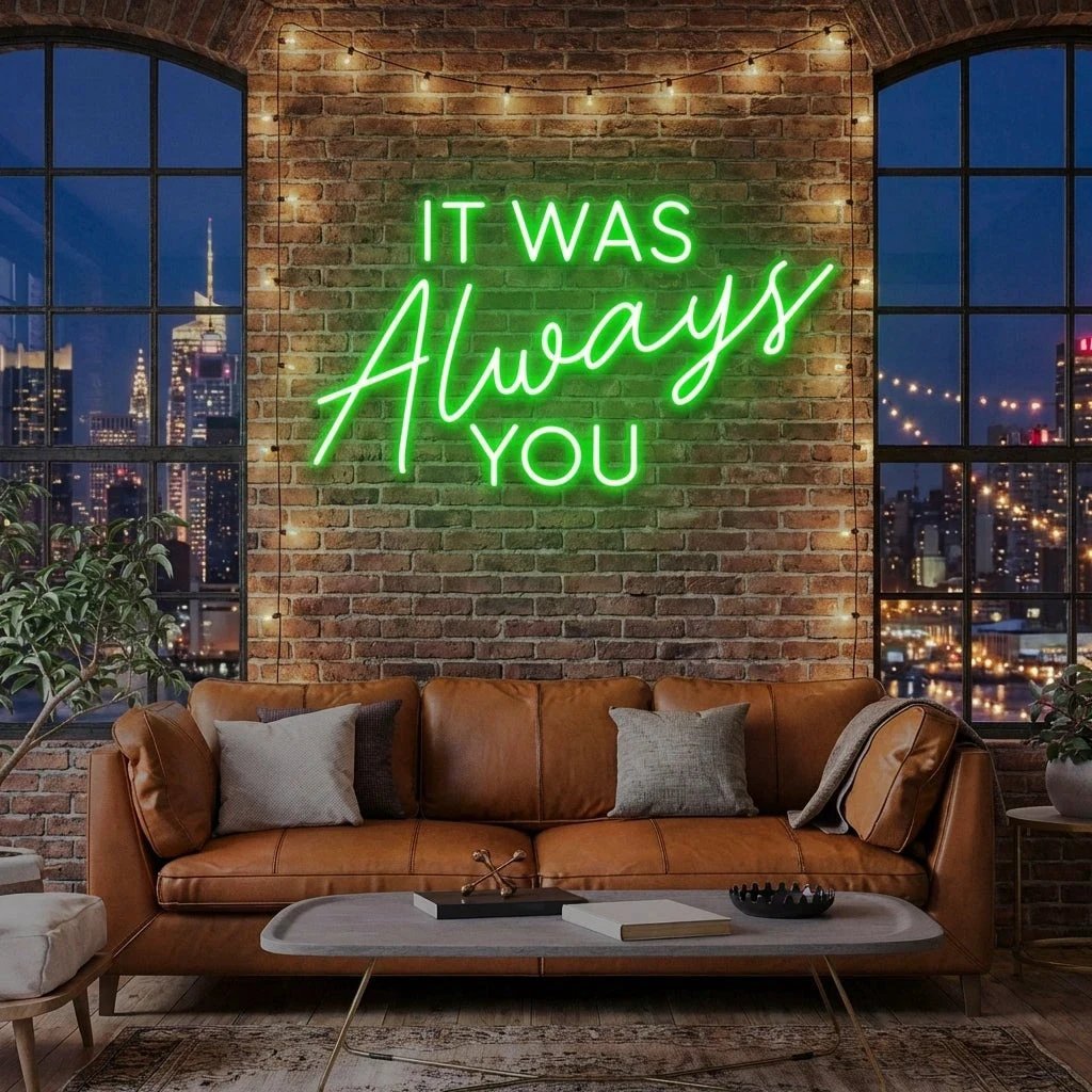 It Was Always You Neon Sign Wedding, Custom Led Neon Sign Light, Wedding gift