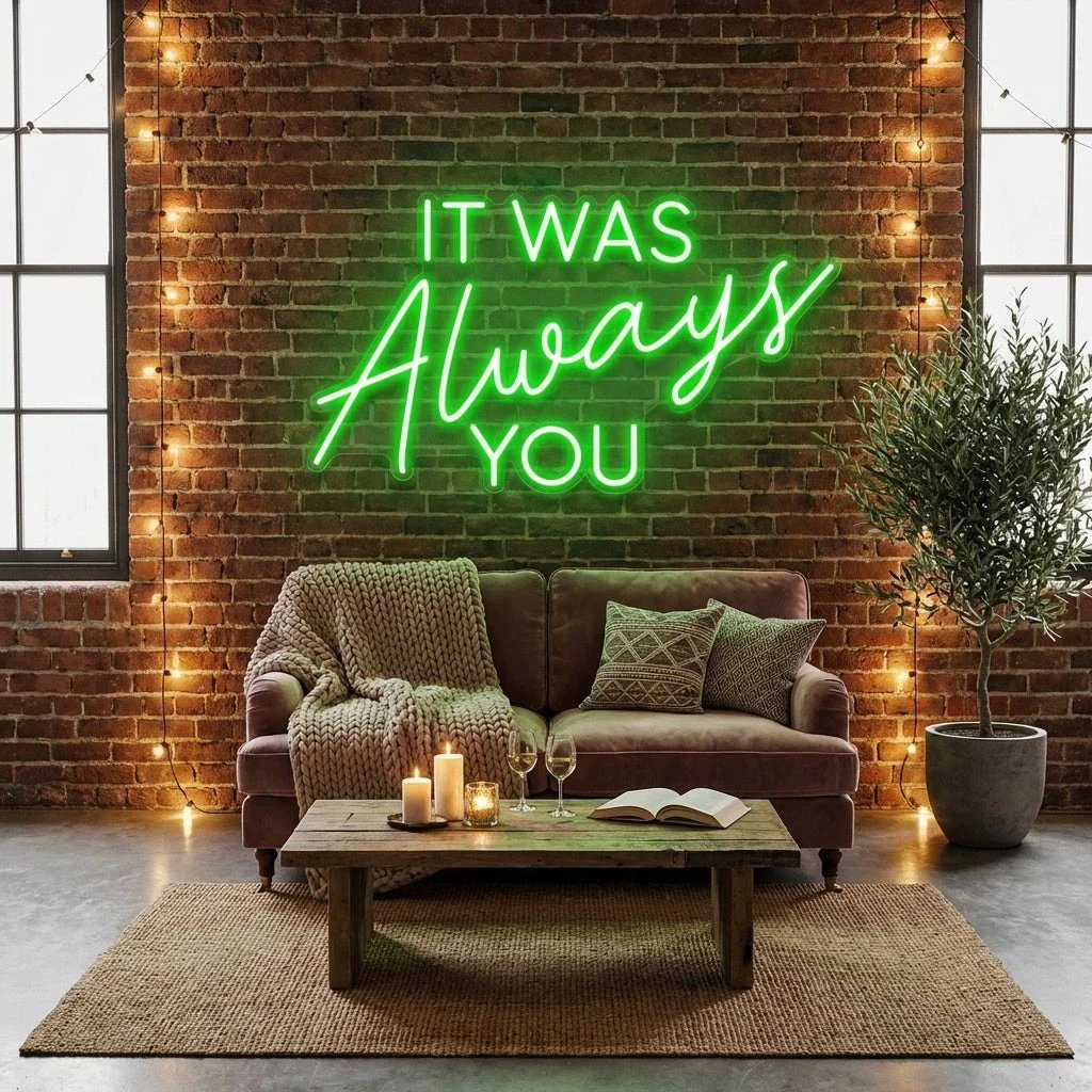 It Was Always You Neon Sign Wedding, Custom Led Neon Sign Light, Wedding gift