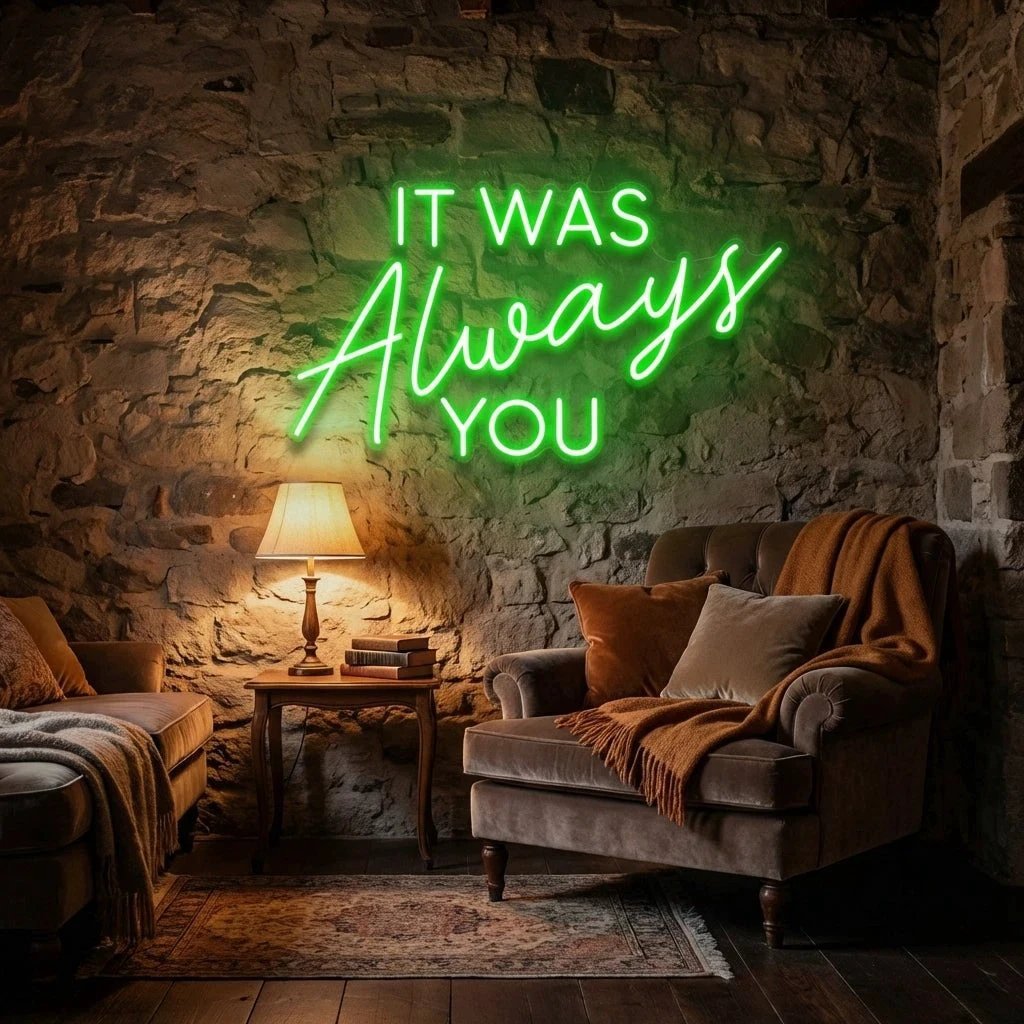 It Was Always You Neon Sign Wedding, Custom Led Neon Sign Light, Wedding gift