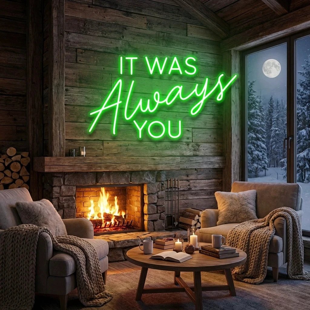 It Was Always You Neon Sign Wedding, Custom Led Neon Sign Light, Wedding gift