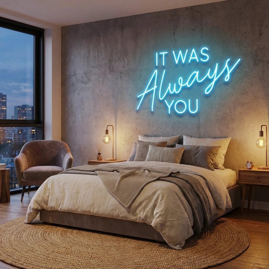 It Was Always You Neon Sign Wedding, Custom Led Neon Sign Light, Wedding gift