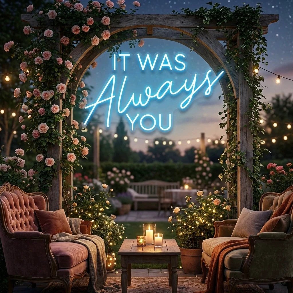 It Was Always You Neon Sign Wedding, Custom Led Neon Sign Light, Wedding gift
