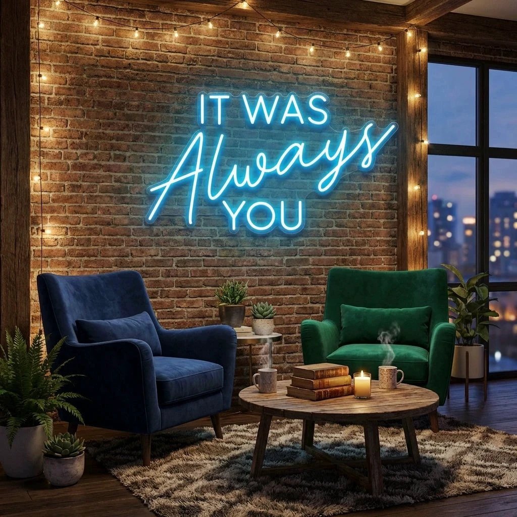 It Was Always You Neon Sign Wedding, Custom Led Neon Sign Light, Wedding gift