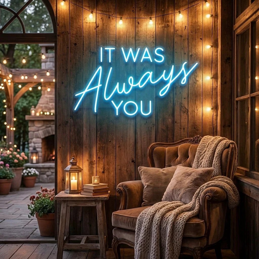 It Was Always You Neon Sign Wedding, Custom Led Neon Sign Light, Wedding gift