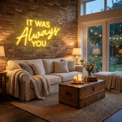 It Was Always You Neon Sign Wedding, Custom Led Neon Sign Light, Wedding gift