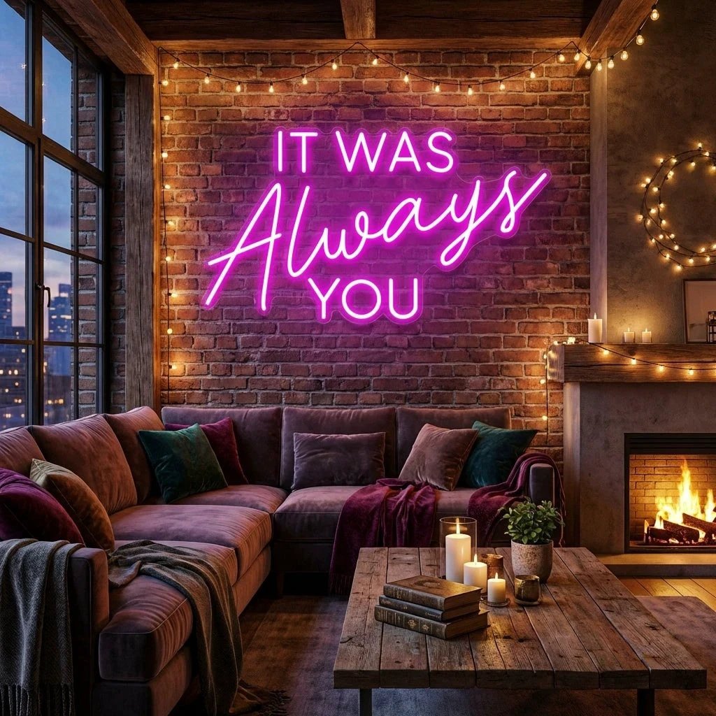 It Was Always You Neon Sign Wedding, Custom Led Neon Sign Light, Wedding gift