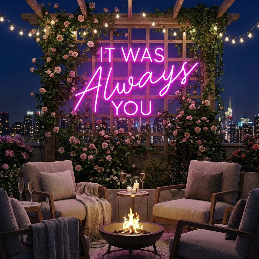 It Was Always You Neon Sign Wedding, Custom Led Neon Sign Light, Wedding gift