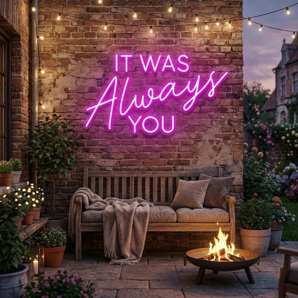 It Was Always You Neon Sign Wedding, Custom Led Neon Sign Light, Wedding gift