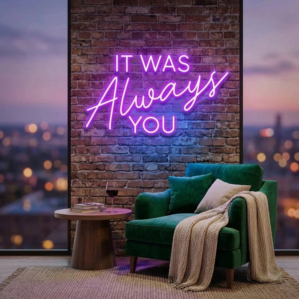 It Was Always You Neon Sign Wedding, Custom Led Neon Sign Light, Wedding gift