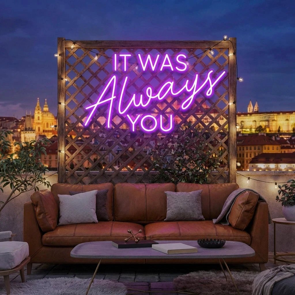 It Was Always You Neon Sign Wedding, Custom Led Neon Sign Light, Wedding gift