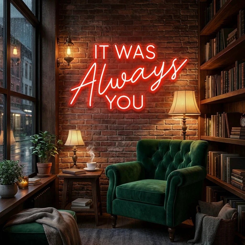 It Was Always You Neon Sign Wedding, Custom Led Neon Sign Light, Wedding gift