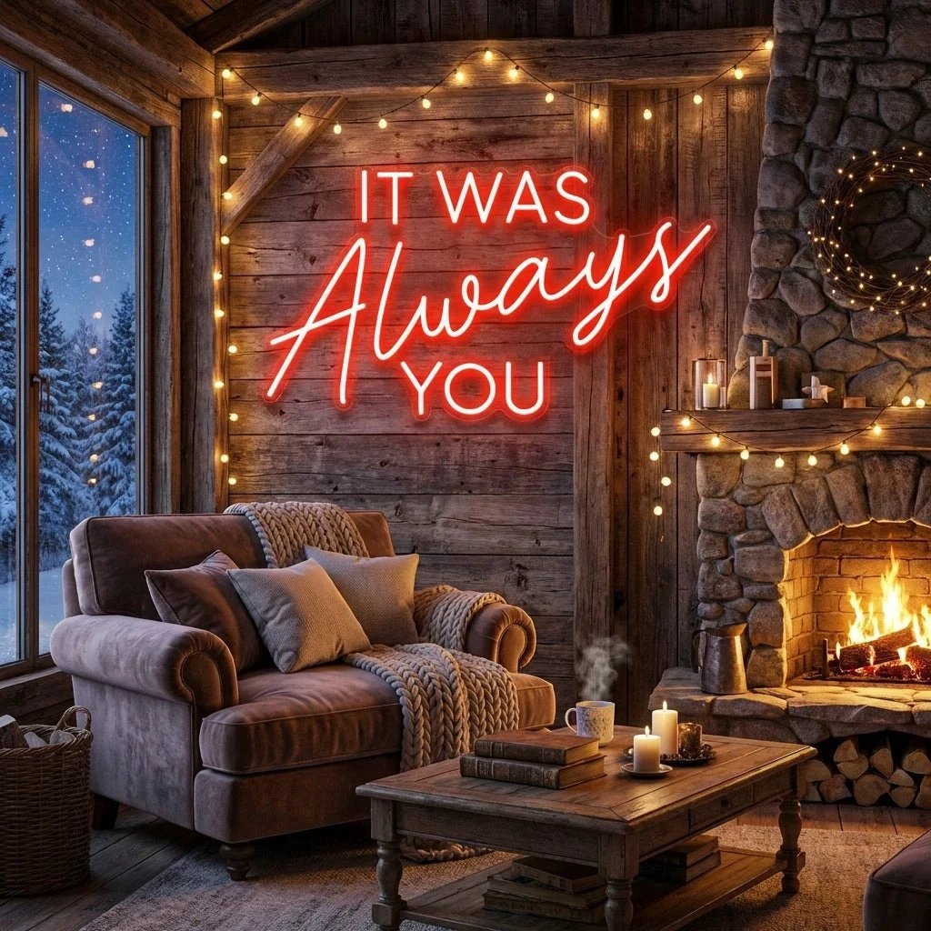 It Was Always You Neon Sign Wedding, Custom Led Neon Sign Light, Wedding gift